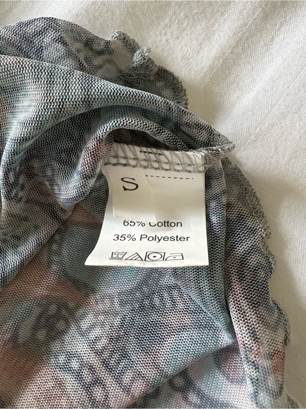 Sheer Celestial Festival Eclectic Sunburst Print Crop Top Multicolor Size Small - Picture 2 of 5